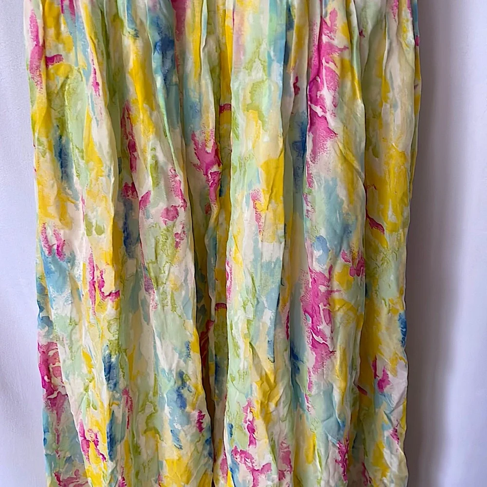 Anthropologie NWT Romantic Boho Yellow Mottled Sleeveless Dress **Size 0** - Picture 4 of 5